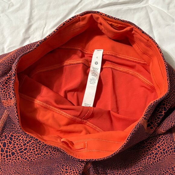 NWOT Lululemon Invigorate High-Rise Tight 25" Crackle Orange Training Leggings 6 - Picture 7 of 11